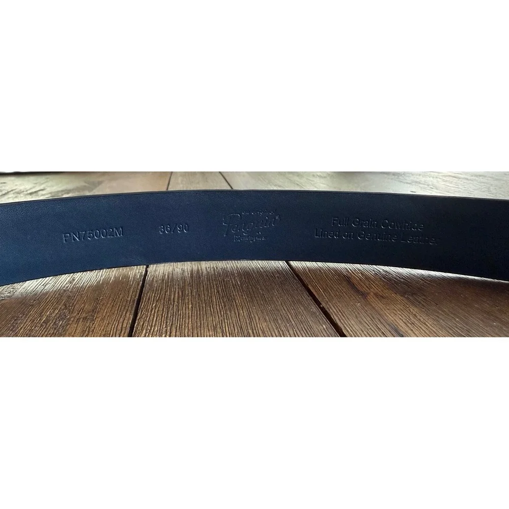Original Penguin Textured Leather Belt Blue 36 Casual Preppy